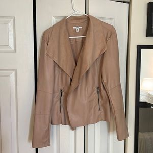 Bar III Pink Faux Leather and Polyester XL Jacket